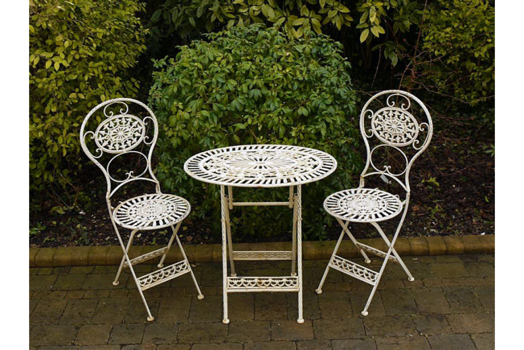 Oval Cream 2 Seater Patio Set Obrien