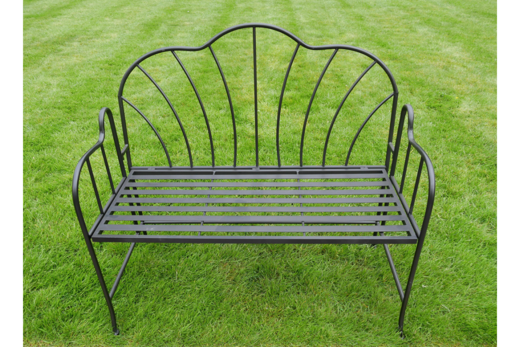 Black Metal Curve Bench Obrien